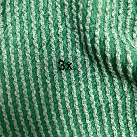 Maurices Women’s Green Ribbed Knit Short Sleeve Top Relaxed Fit Size 3x - New - Picture 7 of 11